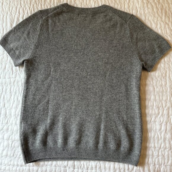 NWOT - QUINCE MONGOLIAN CASHMERE T - HEATHER GRAY - Picture 3 of 6